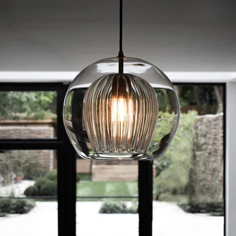 Afralia™ Modern Glass Pendant Lamp - Elegant Illumination for Living Spaces