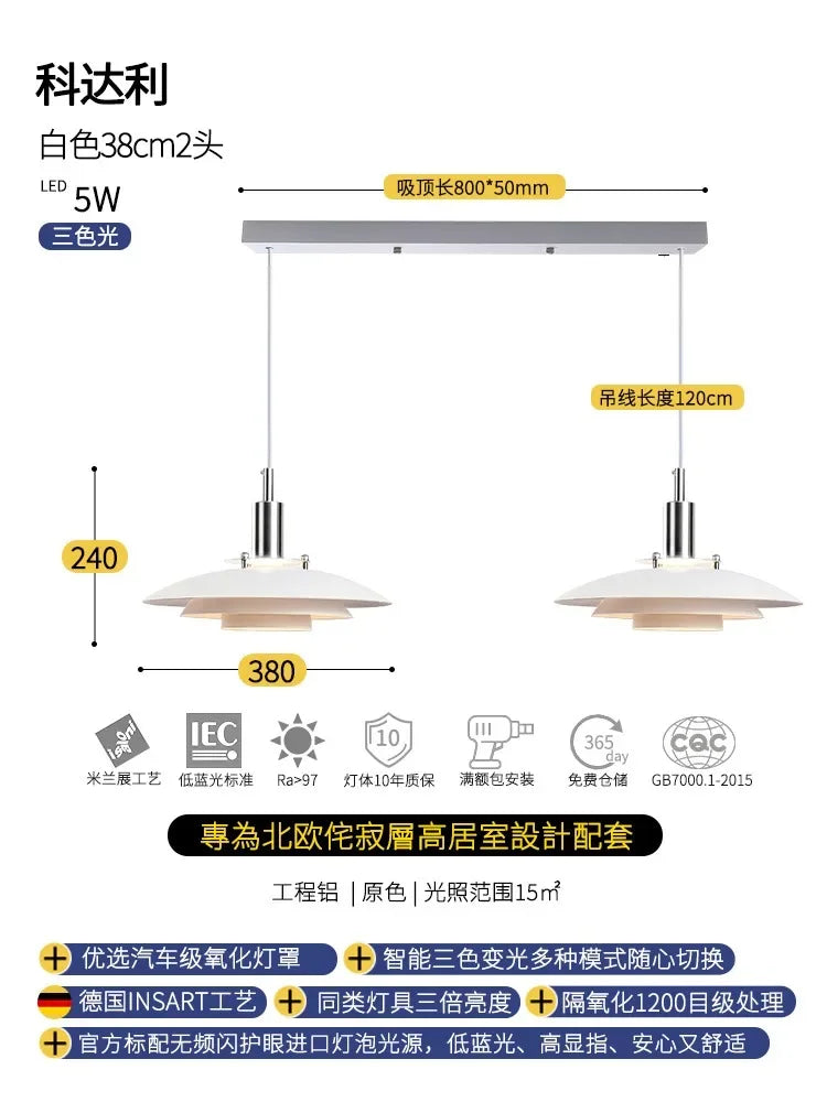 Afralia™ Bauhaus Flying Saucer Pendant Light LED E27 Black/White Office Restaurant Bar