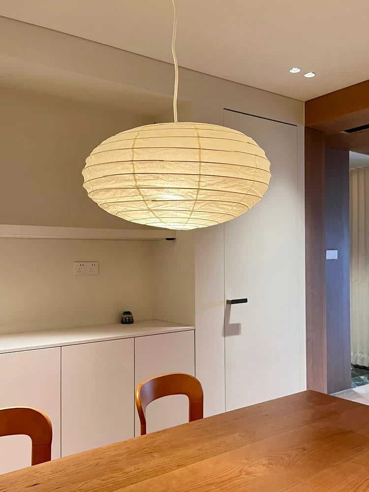 Afralia™ Akari Noguchi Rice Paper Pendant Lights for Bedroom Tea/Living Room