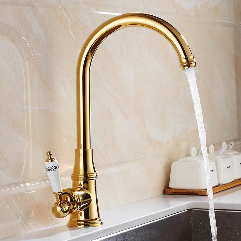 Afralia™ Swivel Kitchen Faucet: Brass Hot/Cold Sink Tap Mixer for Stylish & Functional Design