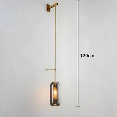Afralia™ Gold Glass Wall Lamp: Post-modern E14 Industrial Sconce for Home Decor