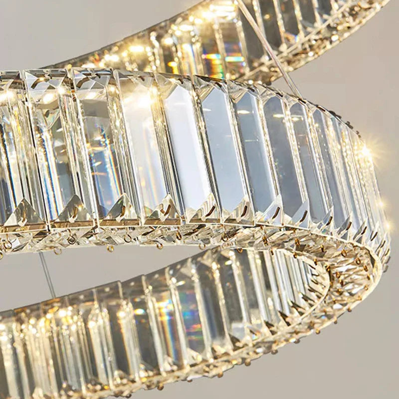 Afralia™ Crystal Chandelier Pendant Light for Living Room, Staircase, and Ceiling - Luxury Indoor Lighting