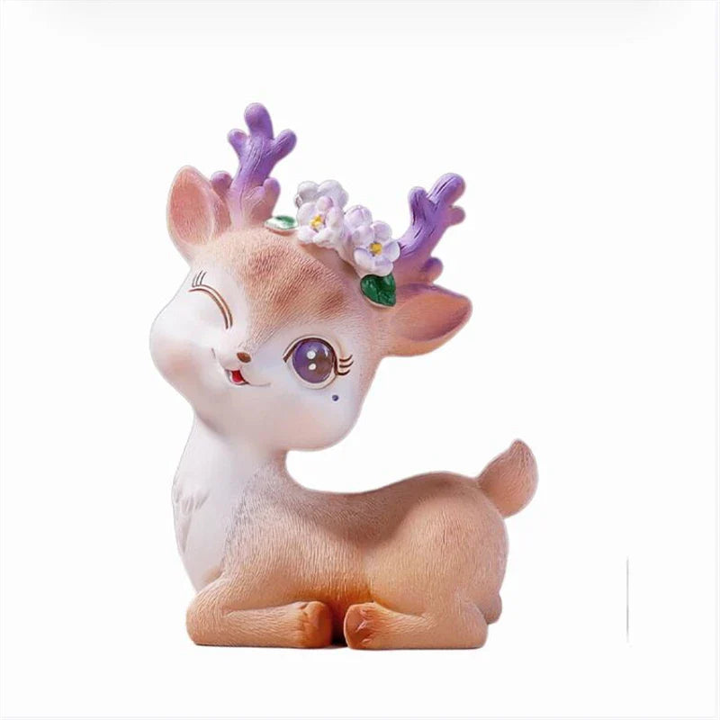 Afralia™ Cartoon Sika Deer Resin Ornament for Home Decor or Baking