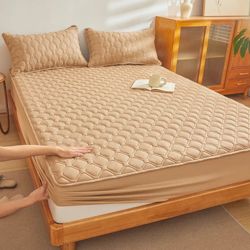 Afralia™ Waterproof Fitted Sheet for Twin Full Queen King Size Mattress