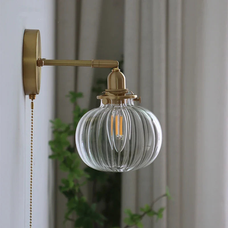 Afralia™ Glass Ball Wall Lamp Sconce Modern Nordic Sconce Lighting for Bedroom Mirror