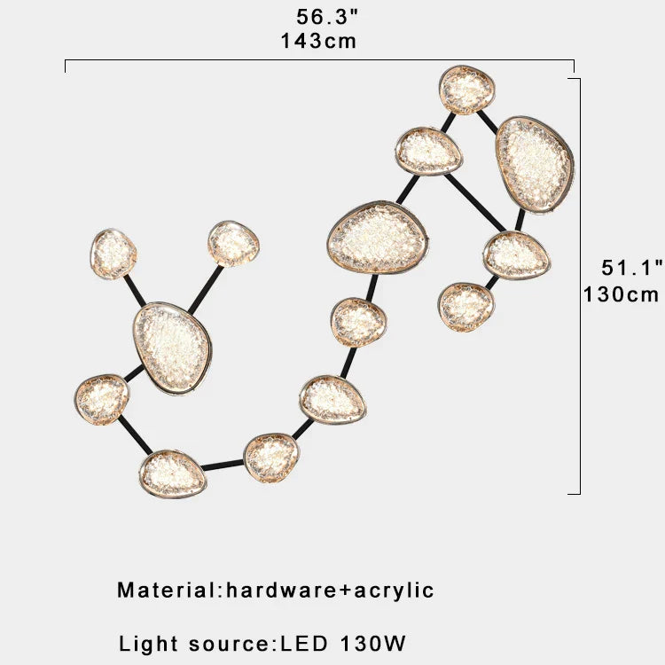 Afralia™ Stone Shaped LED Acrylic Wall Sconce Ceiling Light