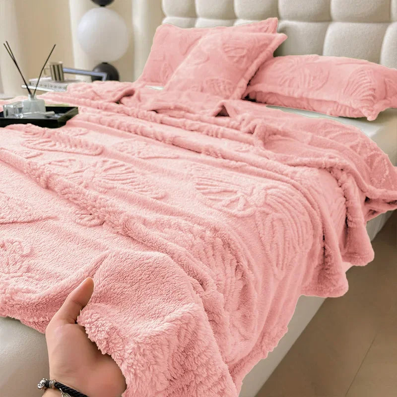 Afralia™ Chiffon Butterfly Jacquard Throw Blanket, Soft & Cozy Shawl for Couch/Bed