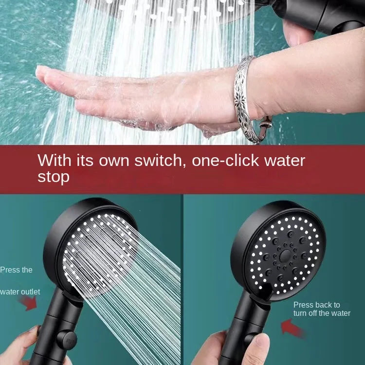 Afralia™ High Pressure 5 Modes Round Shower Head Set for Bathroom Accessories