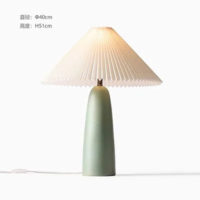 Afralia™ Pleated Ceramic Table Lamp LED E27 Nordic Design Minimalist Modern Light