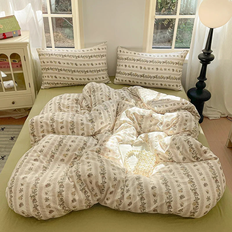 Afralia™ Double-Layer Cotton Bedding Set - High-Quality, Ultra Soft Quilt Set