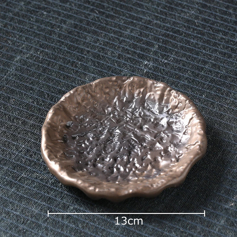 Afralia™ Hammer Pattern Porcelain Mugs, Set of 2