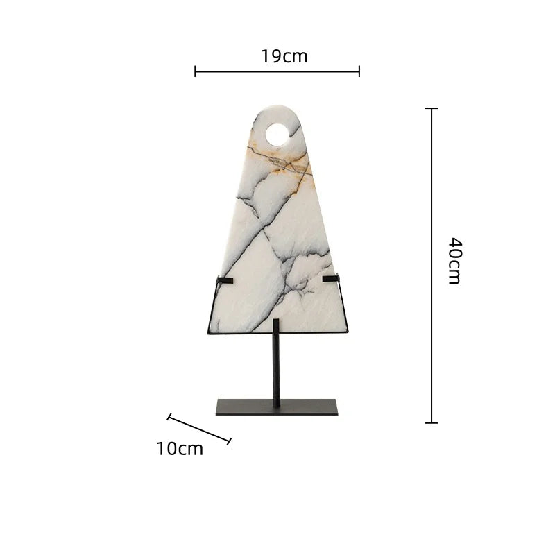 Afralia™ Abstract Jade Pendant Marble Sculpture - Home Decor Geometric Figurines
