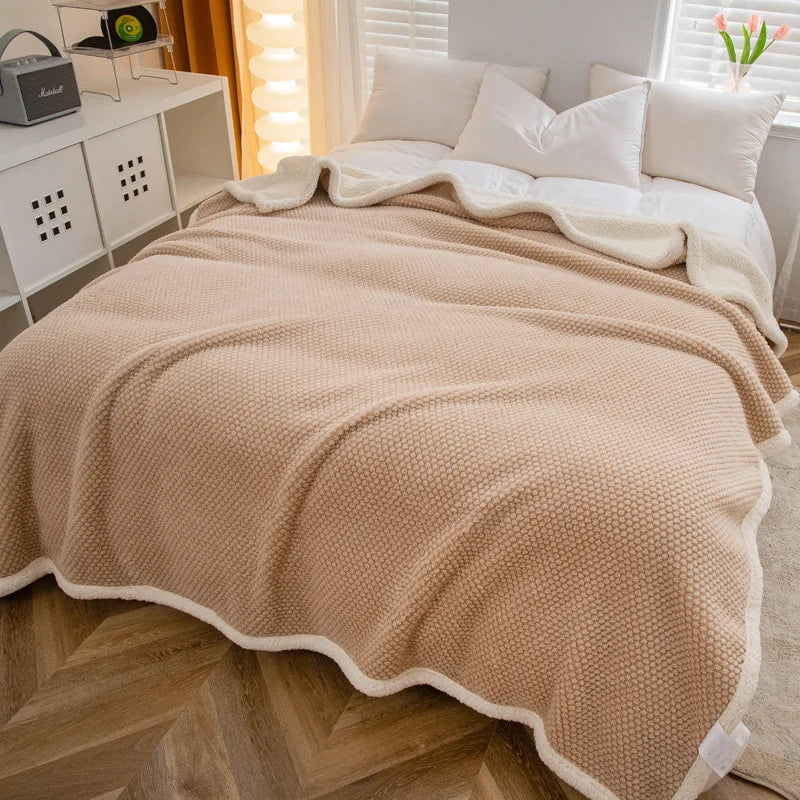 Afralia™ High-Density Plush Double-Layer Blanket - Multi-Functional and Cozy Warmth