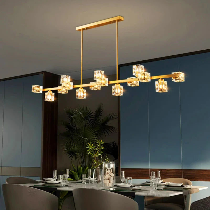 Afralia™ Crystal Chandelier: Elegant Ceiling Light for Living & Dining Room, Luxury Pendant Lamp