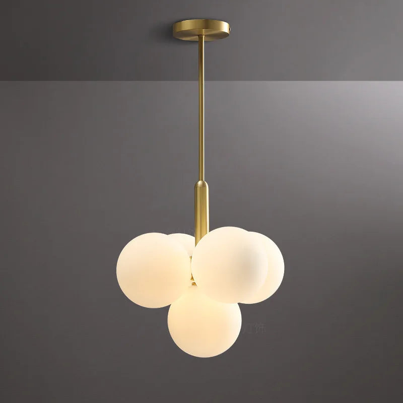 Afralia™ Glass Ball Pendant Chandelier for Kitchen Living Room Bedroom