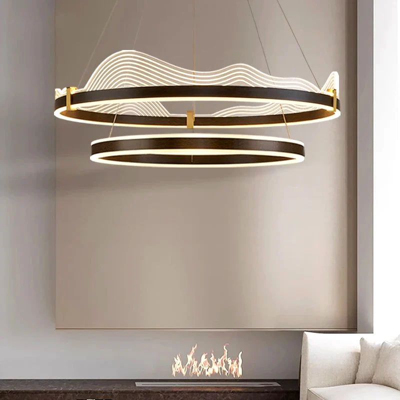 Afralia™ Modern LED Chandelier Lighting for Stylish Living Room Atmosphere