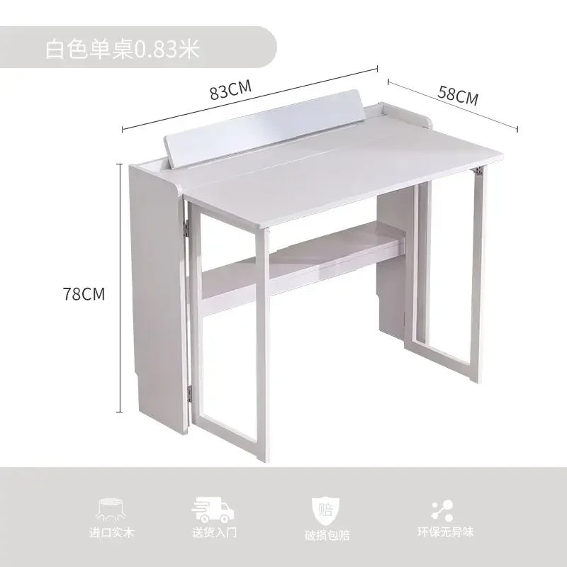 Afralia™ Foldable Computer Desk for Home Office Small Space Study - 80/100/120cm