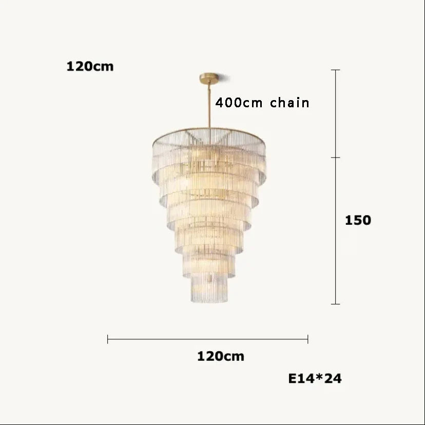 Afralia™ Brass and Glass Art Deco Chandelier - Nordic Style Luxury Ceiling Lamp