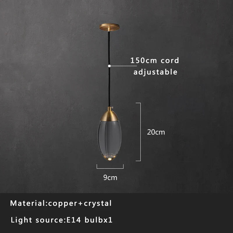 Afralia™ Luxury Copper Pendant Lights for Modern Room Decor