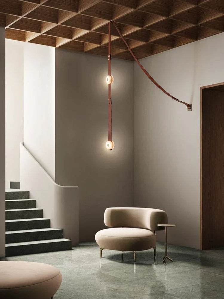 Afralia™ Modern Marble Series High Ceiling Chandelier for Foyer Dining Room