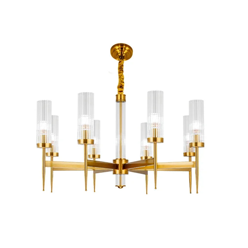 Afralia™ Gold Plated Nordic Living Room LED Chandelier | Luxury Hanging Pendant Lighting