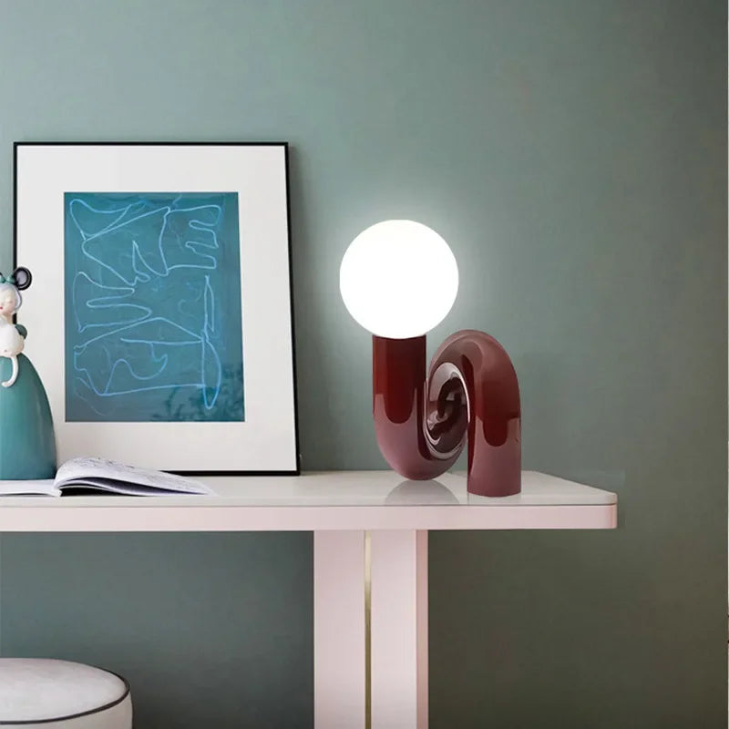 Nordic Red Modern Kids Room Bedside Decor by Afralia™