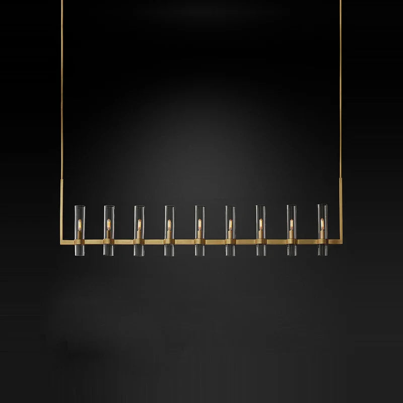 Afralia™ Modern Copper Glass Black Gold Round Chandelier LED Lighting Fixture