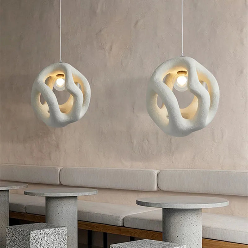 Afralia™ Wabi Sabi Pendant Light: Black & White Ball Lights for Restaurant, Bar, Home Decor