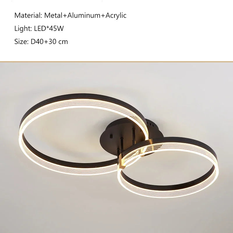 Afralia™ Nordic Style LED Chandelier Hanging Light Fixture for Home Decor