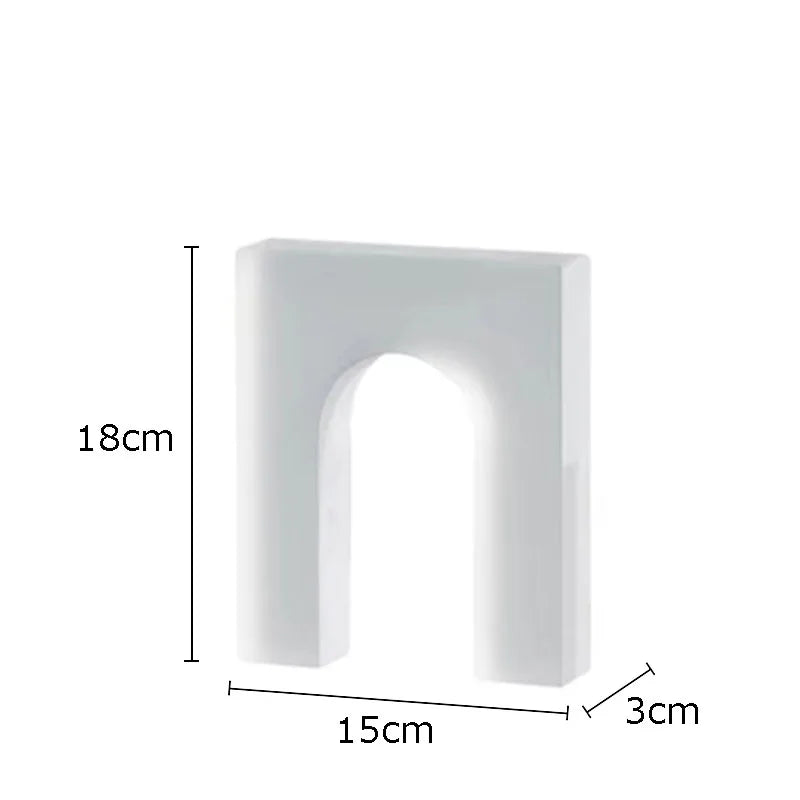 Afralia™ Geometric Crystal Arch Glass Sculpture Desk Decoration Ornament