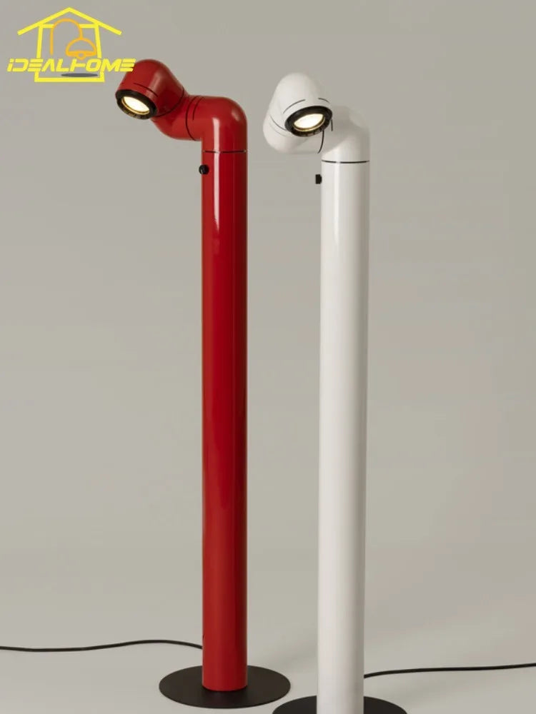Afralia™ Red/White Tatu Floor Lamp: Modern Space Age Design for Living Room Sofas