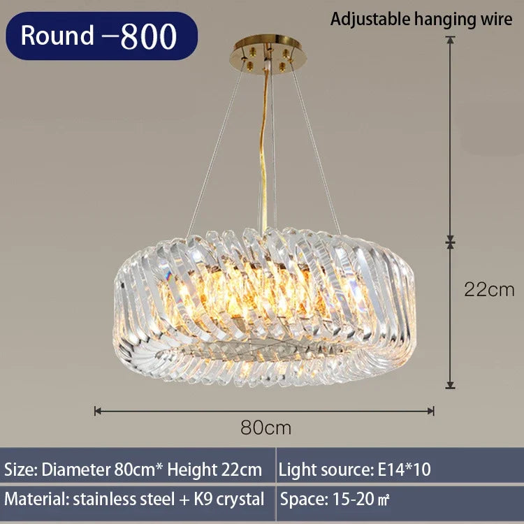 Afralia™ Modern Crystal LED Chandelier for Living Room and Bedroom Ceiling Lighting