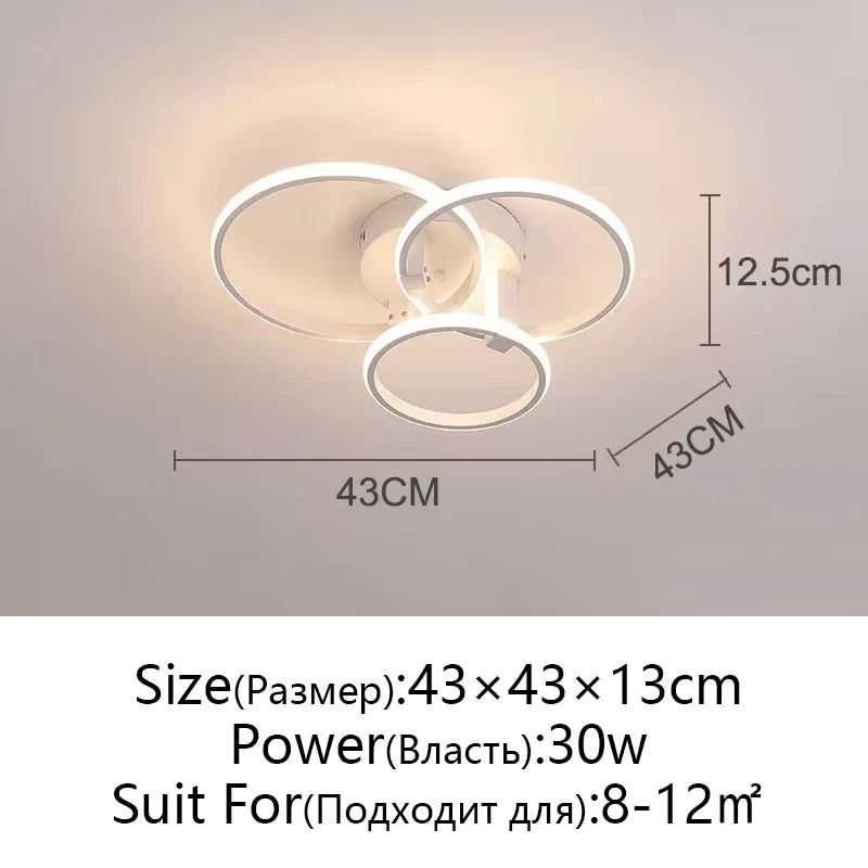 Afralia™ Modern LED Ceiling Chandelier in Gold & Black for Living Room, Bedroom, Study - Dimmable Indoor Lighting