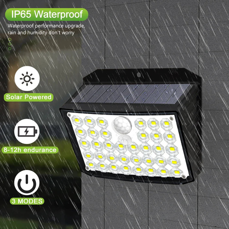 Afralia™ Outdoor Solar Motion Sensor Security Lights - 36 LED Waterproof Wall Lamp