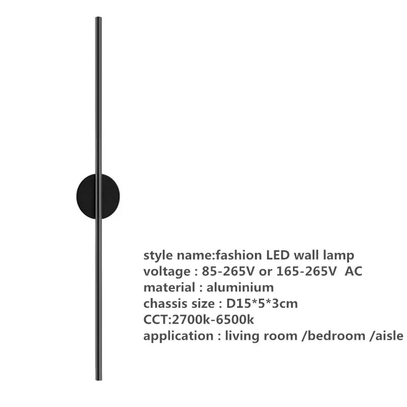 Afralia™ Linear Tube LED Wall Lamp Living Room Bedside Foyer Corridor Sconce Panel