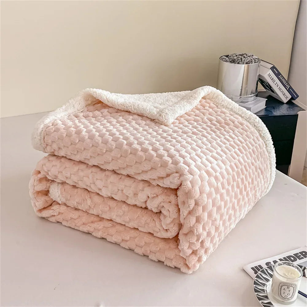 Afralia™ Sherpa Fleece Plush Blanket Throw - Cozy Solid Color BedSheet