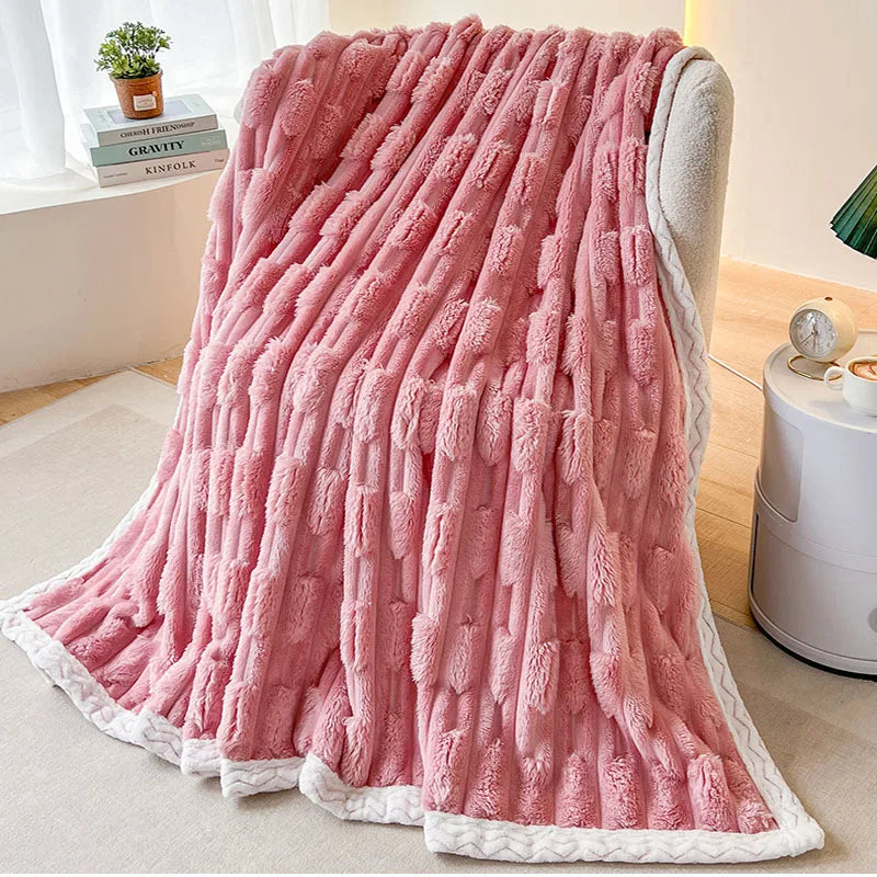 Afralia™ Bamboo Velvet Blanket: Soft Flannel Sofa Cover & Shawlecessory