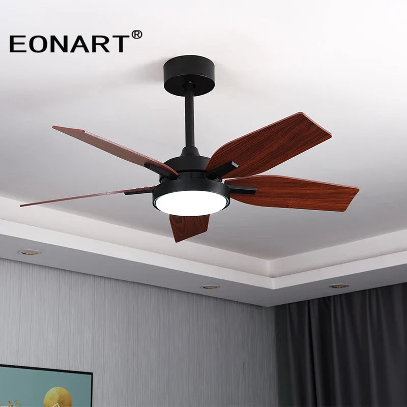 Afralia™ 40" LED Ceiling Fan with Plywood Blades & Remote Control