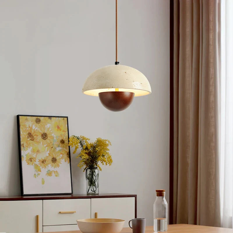 Afralia™ Wabi Sabi Cement LED Pendant Lamps: Minimalist Nordic Hanging Light for Bedroom, Living, Dining Room