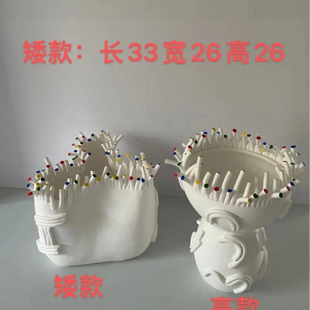 Afralia™ Coral Shapes Flower Pot Vase Ceramic Handicraft Home Decoration