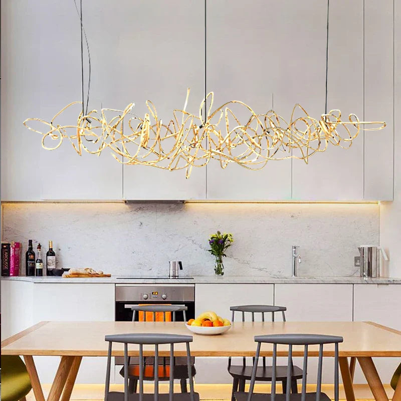 Afralia™ Nordic LED Tree Chandelier - Post-Modern Light Luxury for Restaurant and Bar.