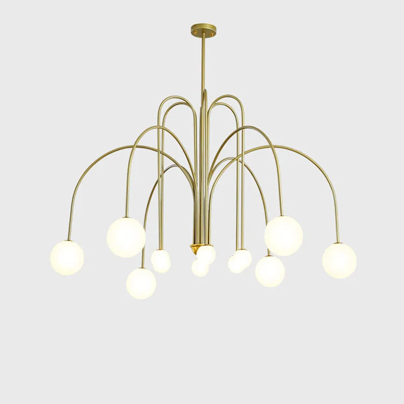 Afralia™ Glass Ball Chandelier: Modern Living Room Dining Kitchen Light Fixtures