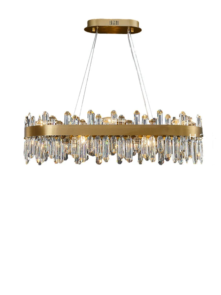 Afralia™ Crystal Chandelier LED Dining Room Light Gold Lustres