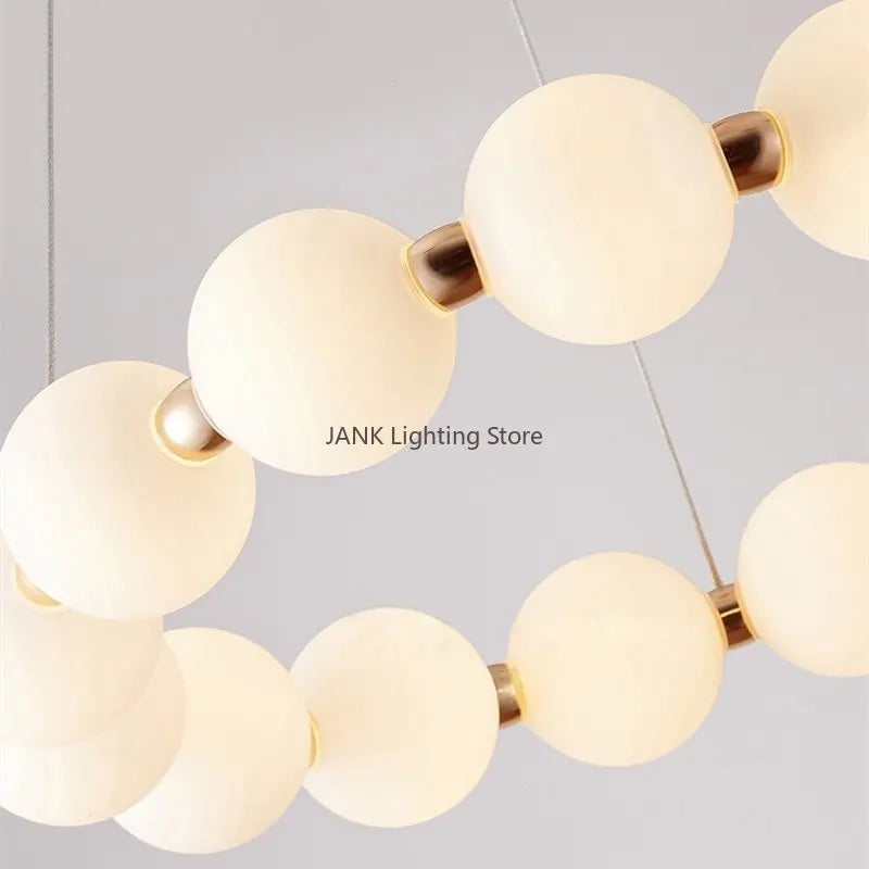 Afralia™ Nordic Magic Beans Pendant Double Layer LED Chandelier for Home Improvement