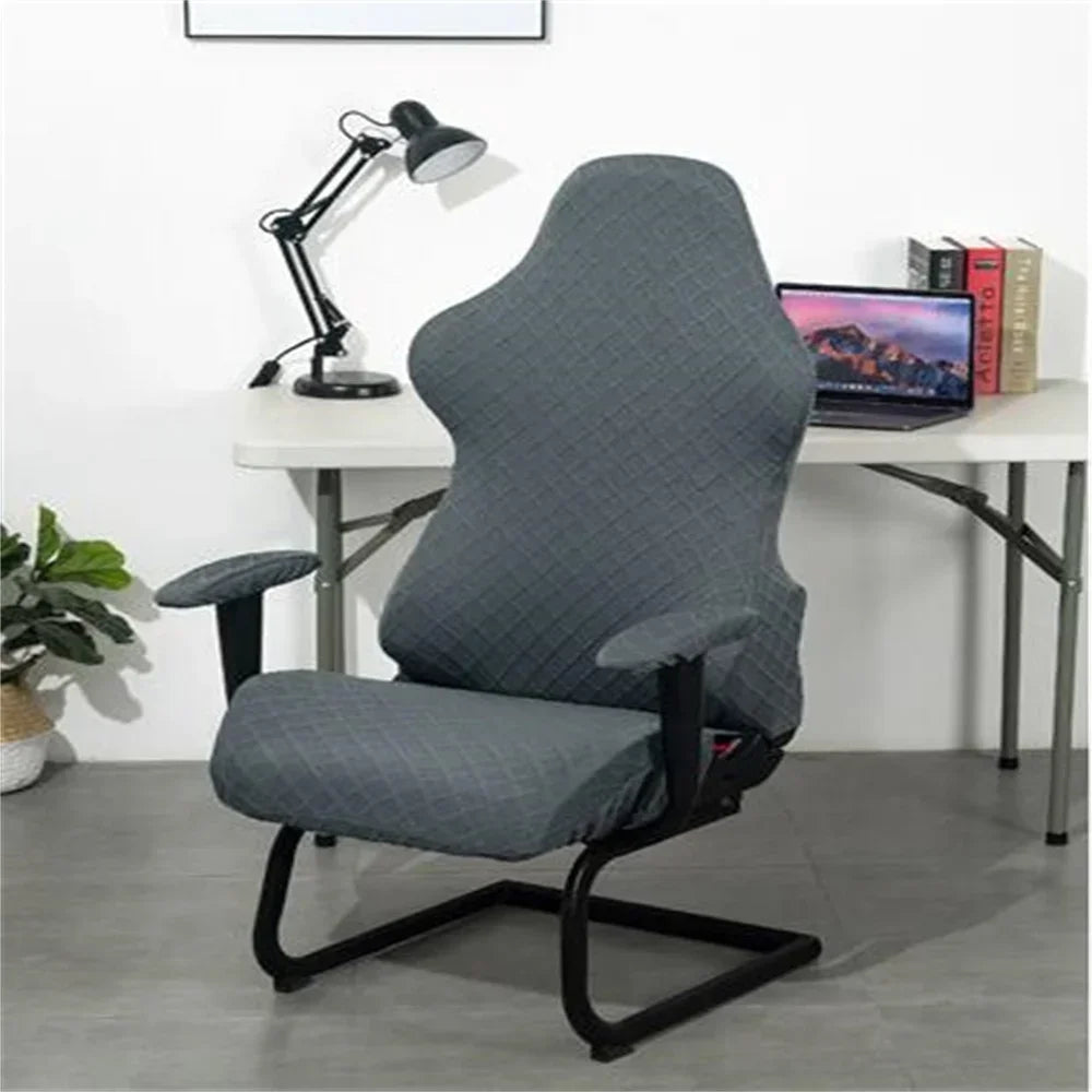 Afralia™ High Back Armchair Cover: Elastic Accent for Office Computer Game Solid Chair
