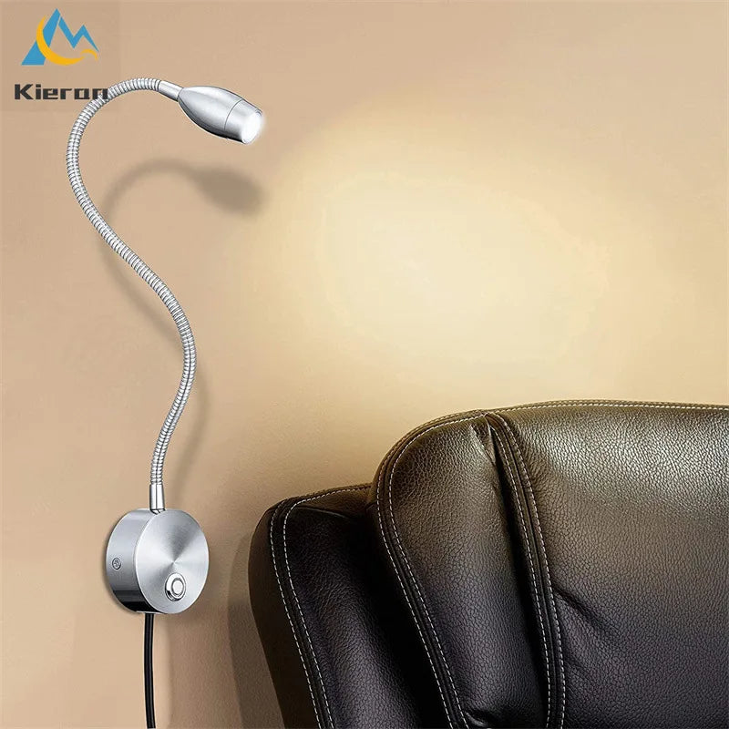 Afralia™ LED Snake Wall Lamps for Bedroom Study USB Reading Lights