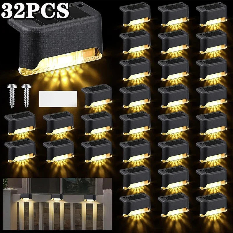 Afralia™ Solar Deck Lights: Waterproof LED Outdoor Step Lights for Railing Stairs and Pathway