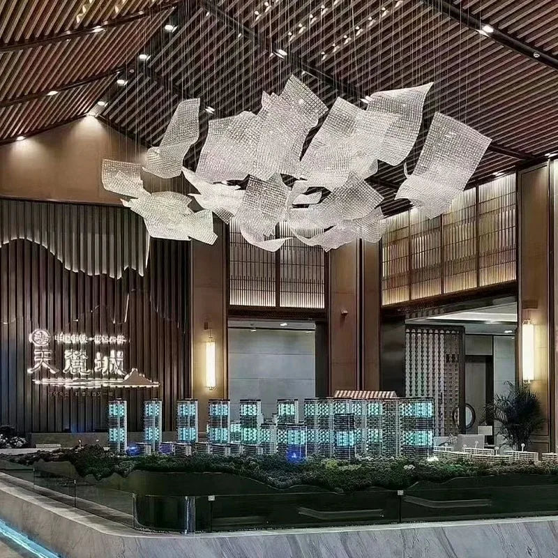 Afralia™ Modern Art Irregular Chandelier: Nordic Design, LED Lights, Customizable for Hotels