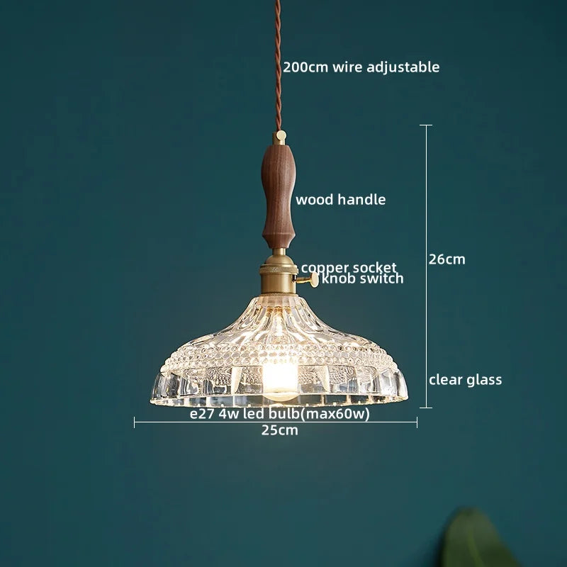 Afralia™ Copper Glass LED Pendant Lights - Nordic Modern Style