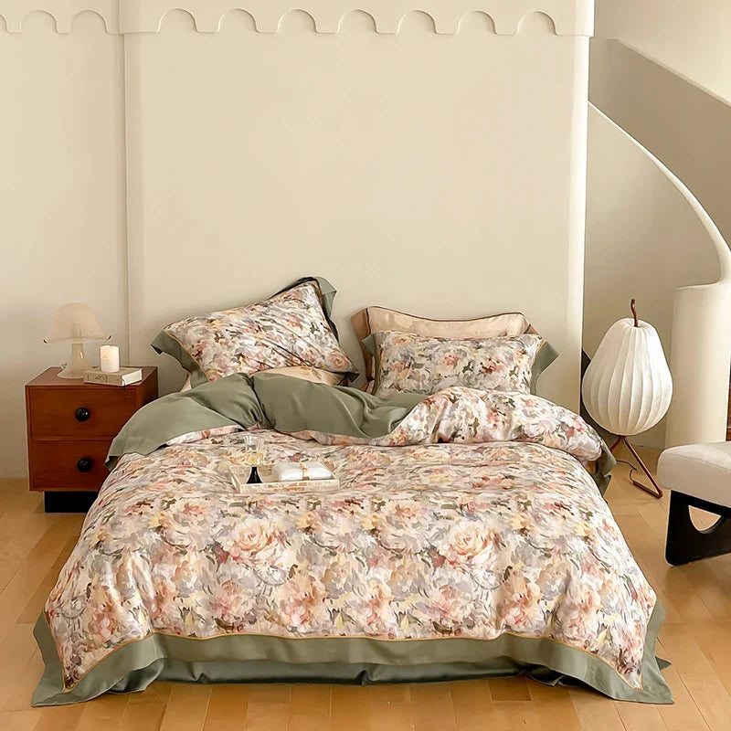 Afralia™ Egyptian Cotton Bedding Set Queen King Ru Double, Quilt Cover Sheet Pillowcase